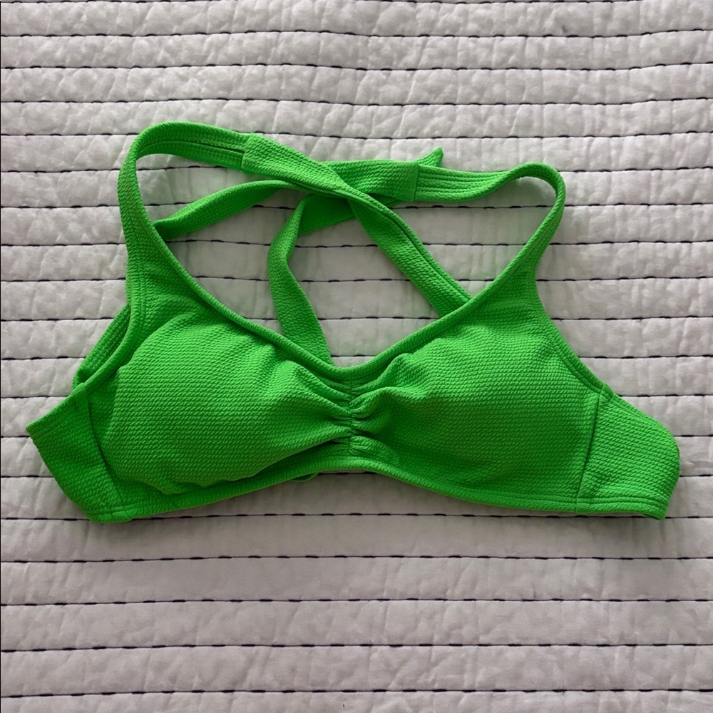 Xhilaration Neon Green swimsuit top *never used*